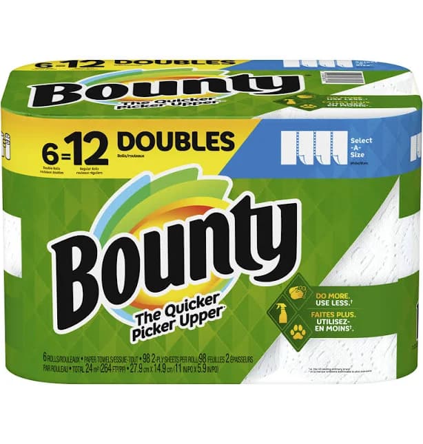 Bounty Paper Towels Select-A-Size