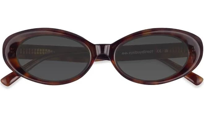 Zenith Oval Acetate Sunglasses with 1.6 Basic Tint Lenses