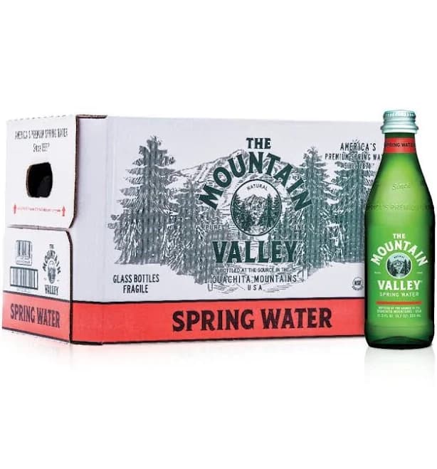 Mountain Valley Spring Water Glass Bottles