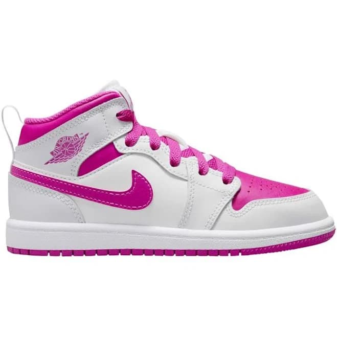 Girls' Jordan 1 Mid Fire Pink