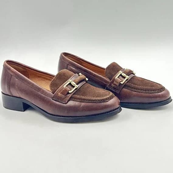 Vintage Suede Horsebit Loafers