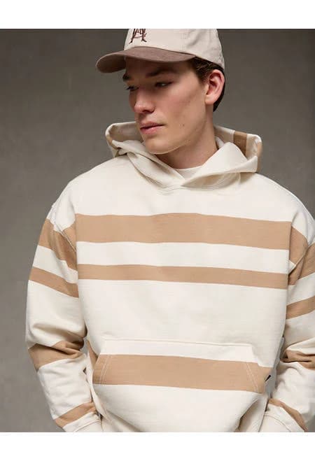 AE Laidback Men's Luxe Relaxed Fit Striped Hoodie