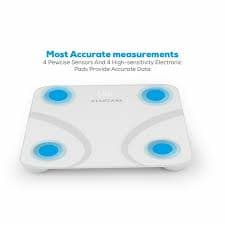 Smart Weight Scale, Monitor 12 body metrics including BMI and body fat with Smart Phone APP, 396 Lbs, White - Walmart.com