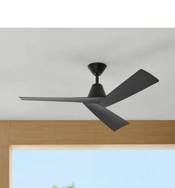 Home Decorators Collection Easton Matte Black Ceiling Fan with Remote