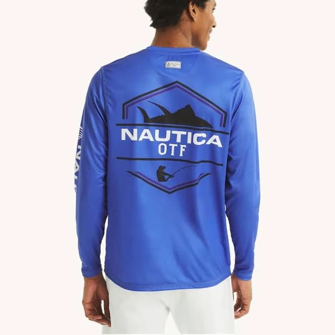 Nautica Men's Nautica OTF Long-Sleeve UPF 50+ Shirt