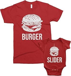Burger & Slider Infant Bodysuit & Men's T-Shirt Matching Set