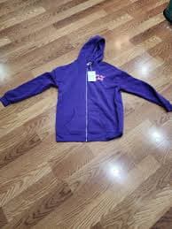 Birch and Stone more self love hoodie zip up purple Size M | eBay