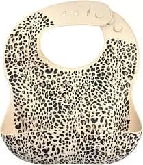 Three Little Tots Leopard Silicone Baby Bib