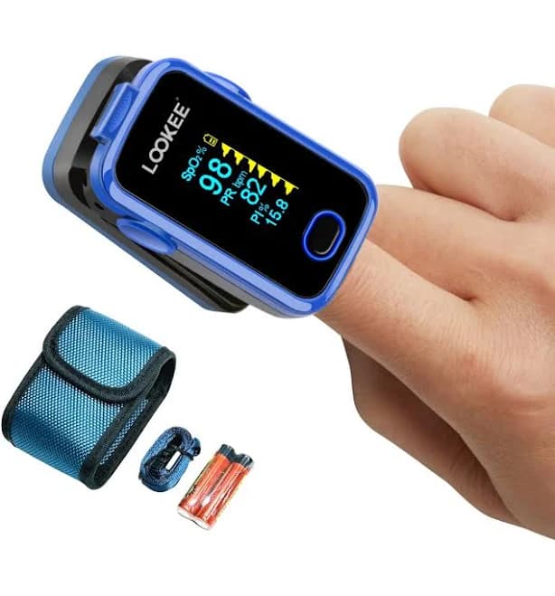 Lookee Premium Fingertip Pulse Oximeter Finger Monitor with Case and