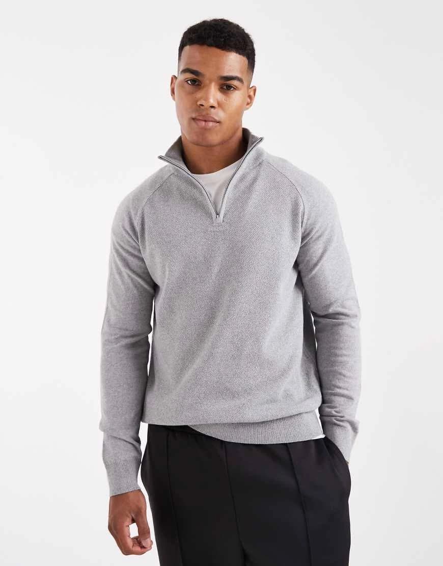 Threadbare Men's 1/4 Zip Knit Sweater
