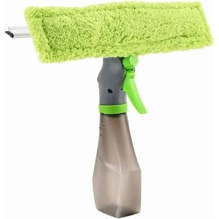 3-in-1 Window Cleaning Kit with Spray Bottle, Squeegee & Microfiber Pad - Streak-Free Glass Cleaner for Home Windows, Car Windshield, Shower Doors &