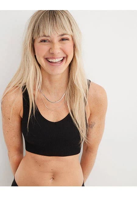 Aerie Women's Superchill Seamless Padded Voop Bralette