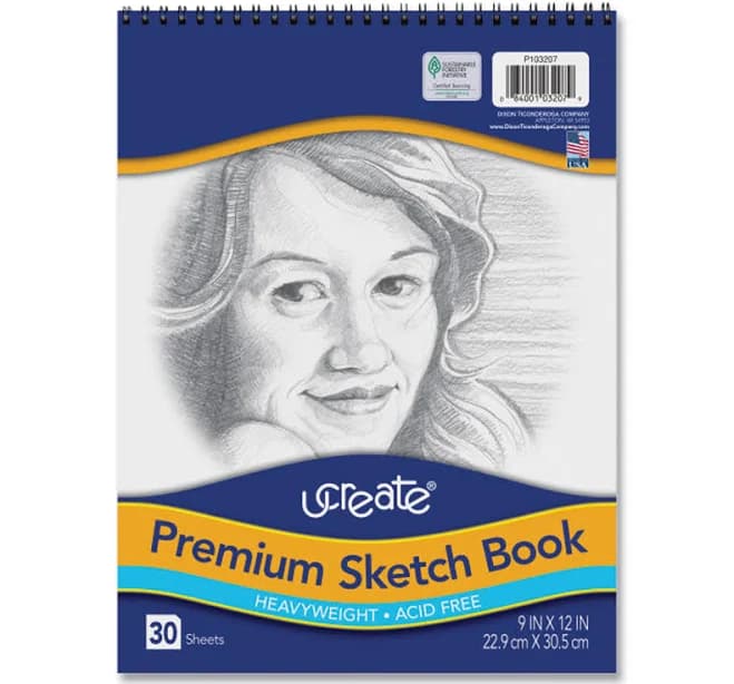 Art1st Artist's Sketch Book 9" x 12" White