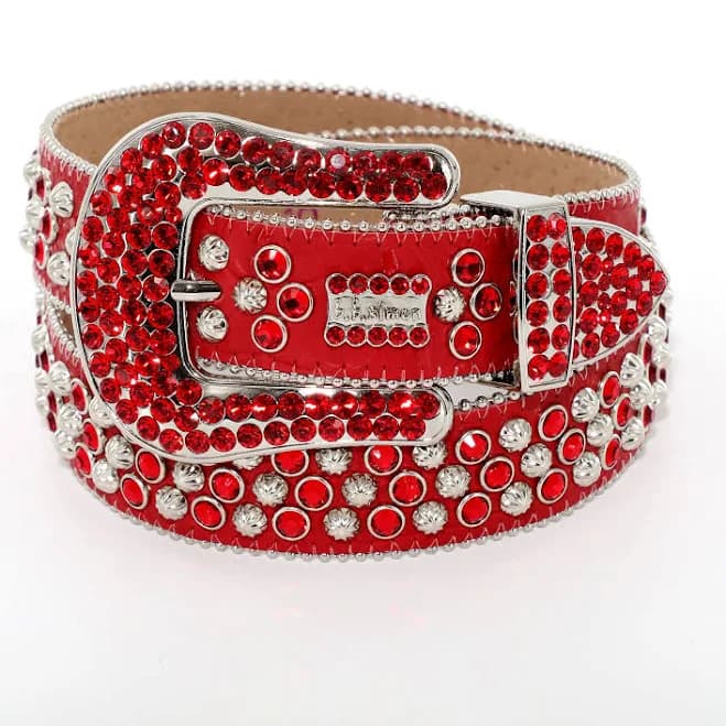 BB SIMON BELT W SWAROVSKI AND SILVER PARACHUTE