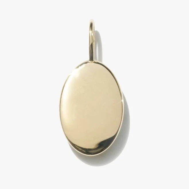 Liquid Oval Silver Pendant
