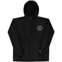 Embroidered Champion Packable Jacket Black (S)