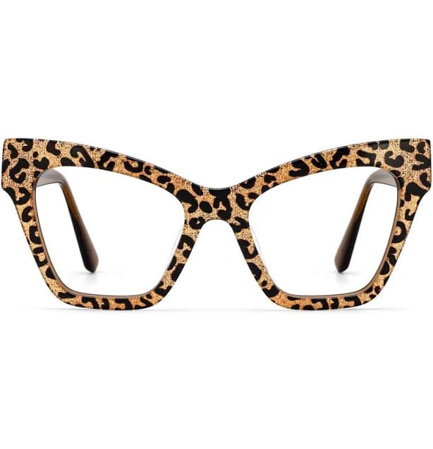 Zeelool Leopard Frames Cat Eye Prescription Glasses