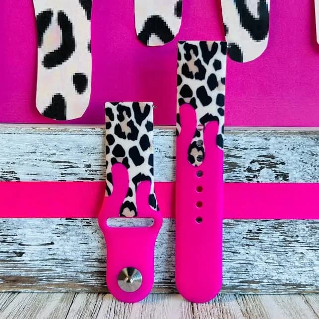 Barbie Leopard Drip Print Silicone Band for Samsung Watch