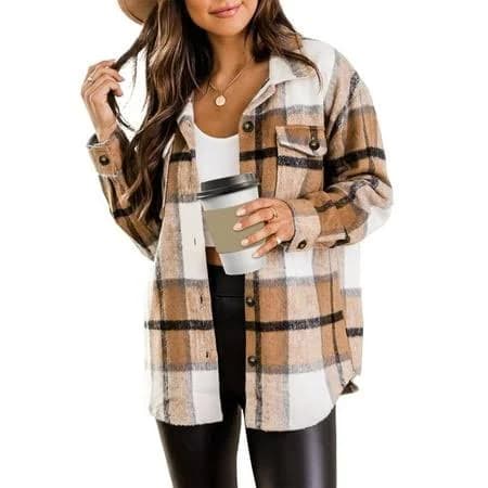 Women's Flannel Plaid Jackets