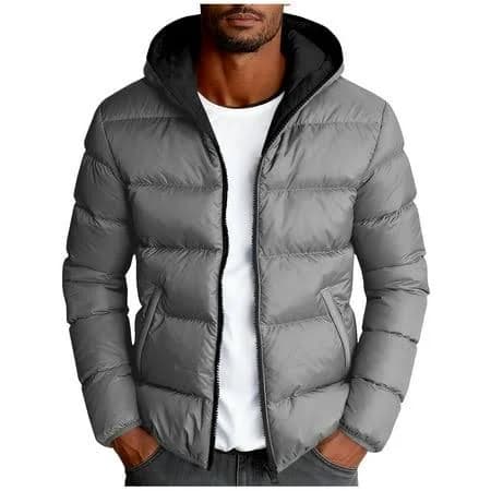 Successthop Men's Quilted Puffer Jacket with Pockets
