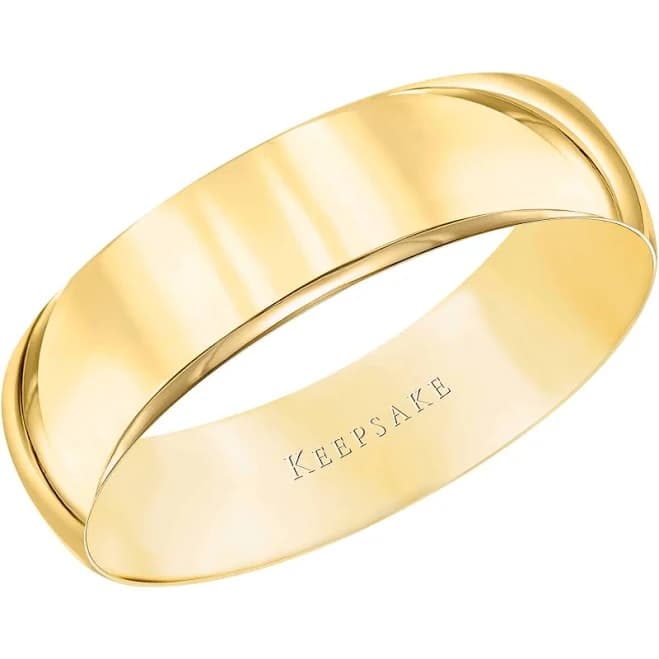Keepsake 10kt Yellow Gold Comfort Fit Wedding Band