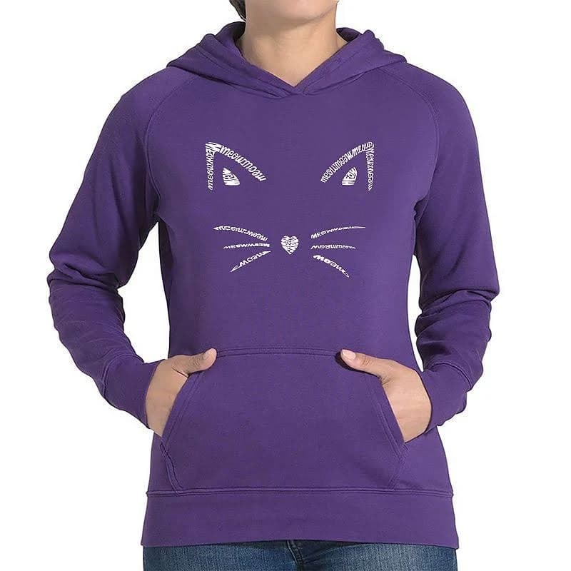 Whiskers Women's Word Art Hooded Sweatshirt