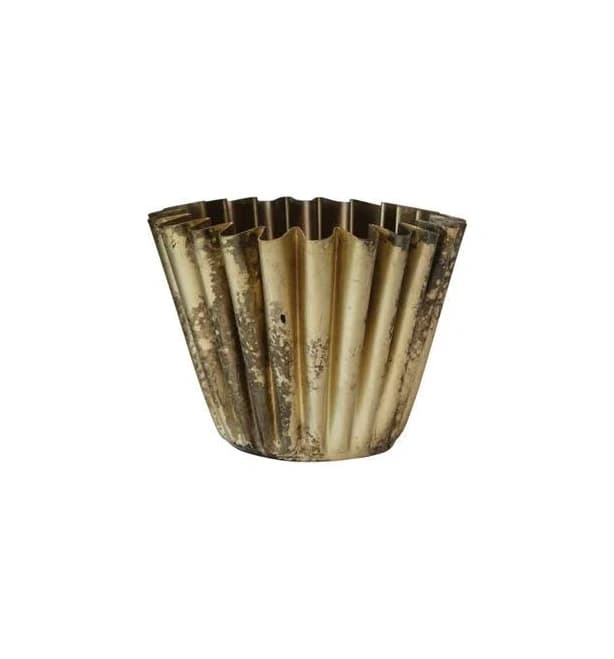 Fluted Metal Planter