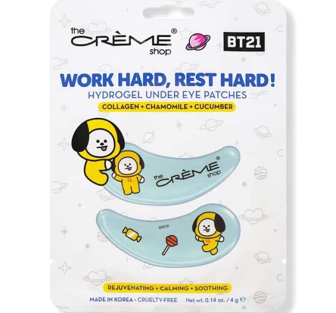 The Creme Shop Work Hard, Rest Hard! BT21 Chimmy Hydrogel Under Eye Patches