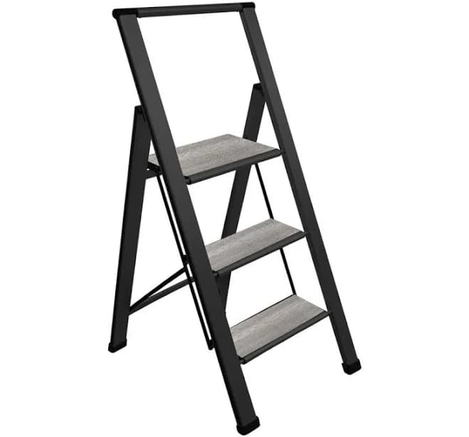 3 - Step Lightweight Folding Step Stool Sorfey Color: Black/Gray