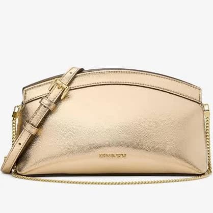 MICHAEL Michael Kors Athena Metallic Leather Convertible Crossbody Clutch