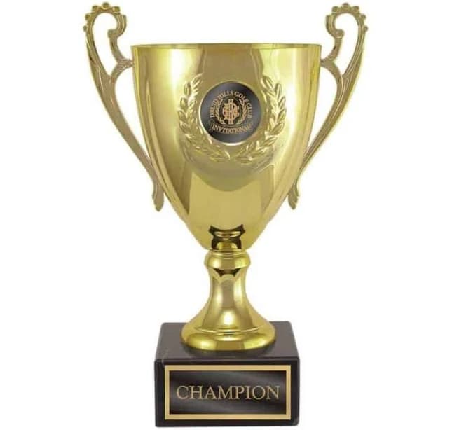 Gold Trophy Cup with Insert