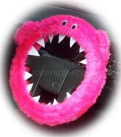 Cute Fuzzy Monster Steering Wheel Cover