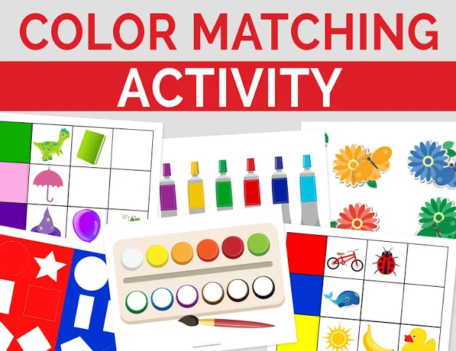 Color Matching Activity for Toddlers, Fun Printable Montessori Game, Learning Colors, Fun Educational Activity, Educational Color Sorting