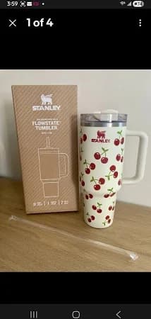 Quencher H2.0 Tumbler with Handle and Straw 30 oz | Flowstate 3-Position Lid | Cup Holder Compatible for Travel | Insulated Stainless Steel Cup | BPA-Free | Cherry Blossom