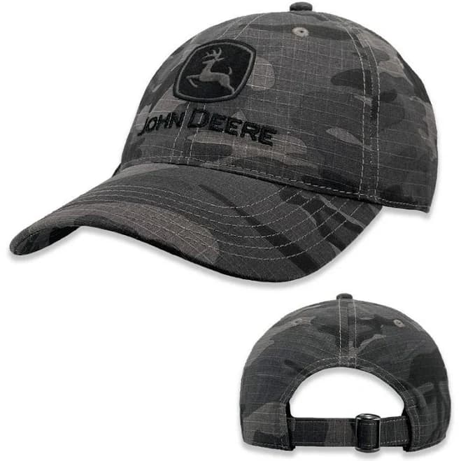 JOHN DEERE Men's Storm Camo Ripstop Canvas Baseball Cap