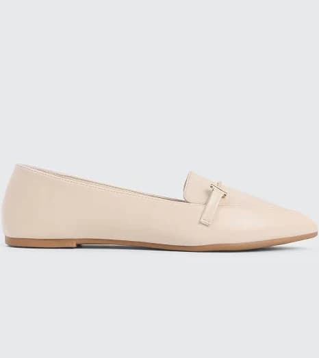 Ardene Women's Pointy Faux Leather Loafers with Horsibit Detail