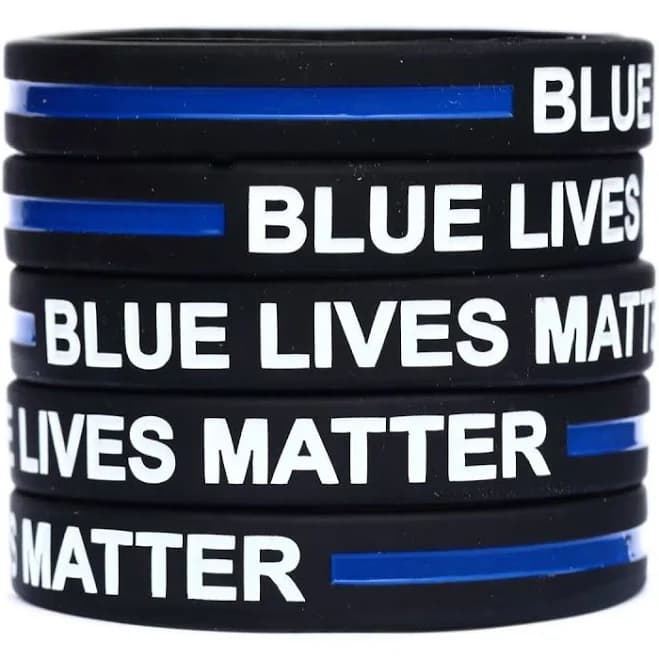 Thin Blue Line Silicone Wristbands