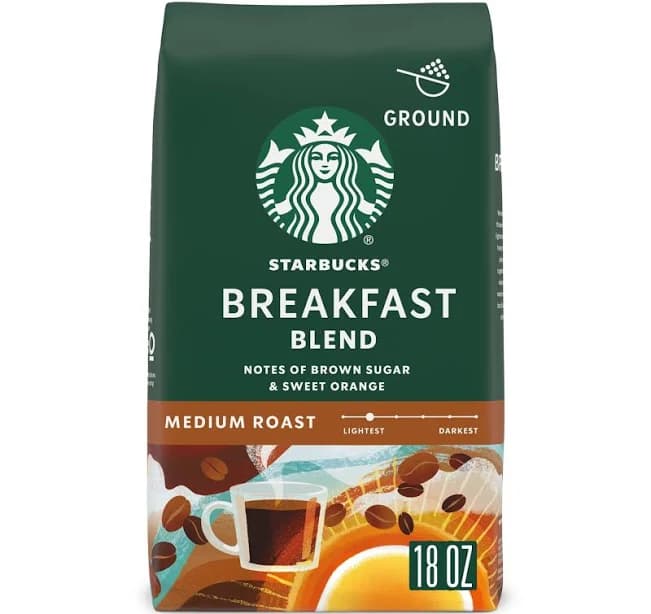 Starbucks Breakfast Blend Ground Coffee 18 oz