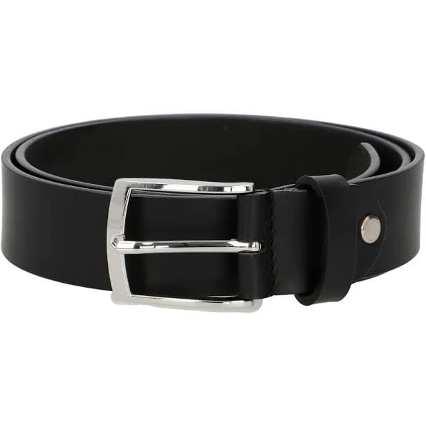Kaj Leather Belt with Silver Buckle