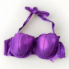 Disney Ariel Purple Mermaid Shell Bikini Top Size XL