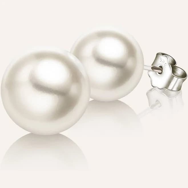 AAAA Freshwater Round Pearl Stud Earrings
