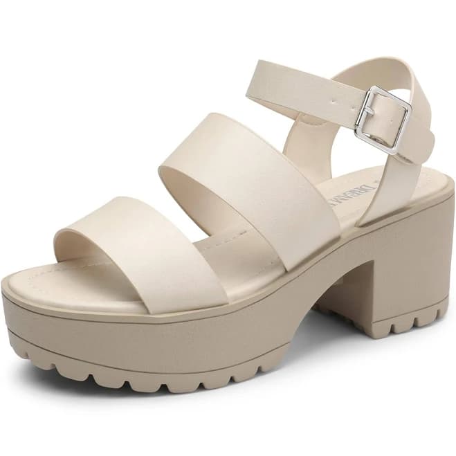 Women's Chunky Open Toe Platform Heels