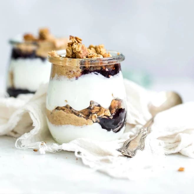 PB&J Protein Parfait