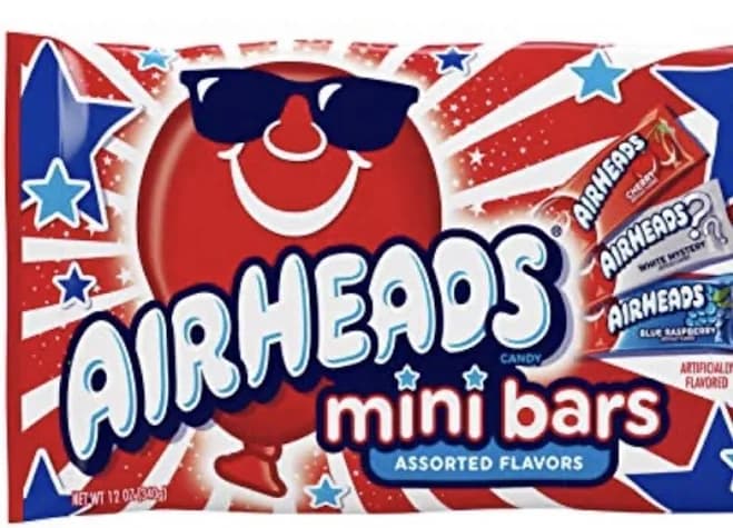 Red White And Blue Airheads Mini Bars 2pk