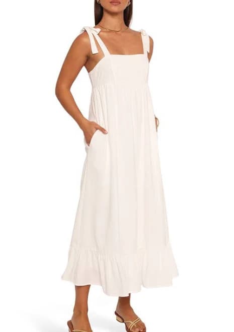 Petal & Pup Women's Edison Bow Strap Midi Dress