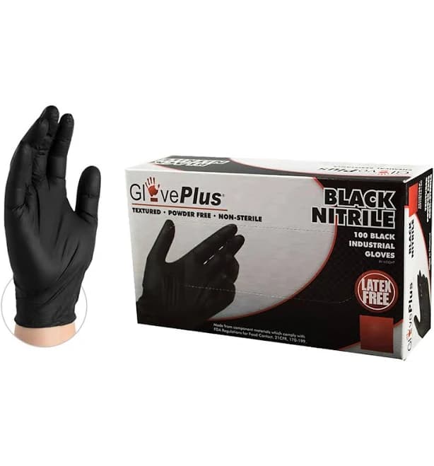 Black Nitrile Gloves