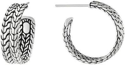Athra NJ Inc Sterling Silver Oxidized C-Hoop Earrings