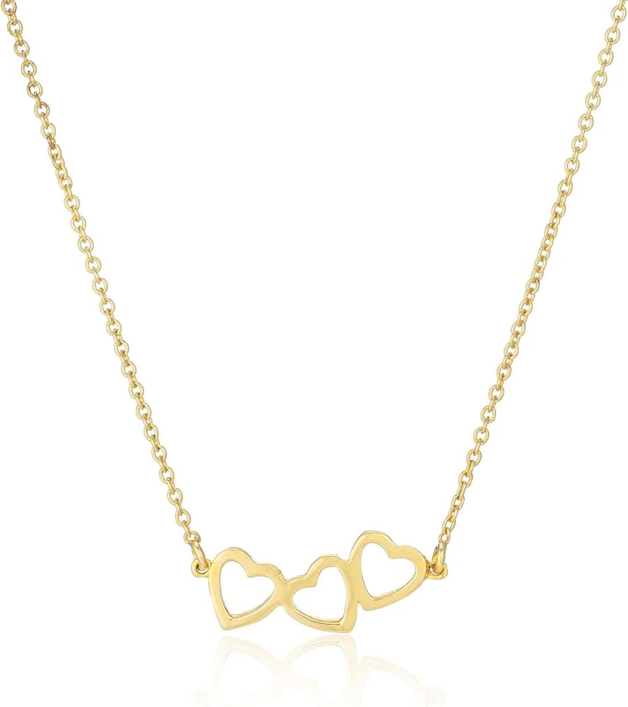 LOVE COUNT TRIPLE HEART NECKLACE