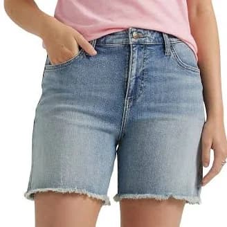 Lee Women's Legendary Mid Rise Cut-Off Short with Raw Hem