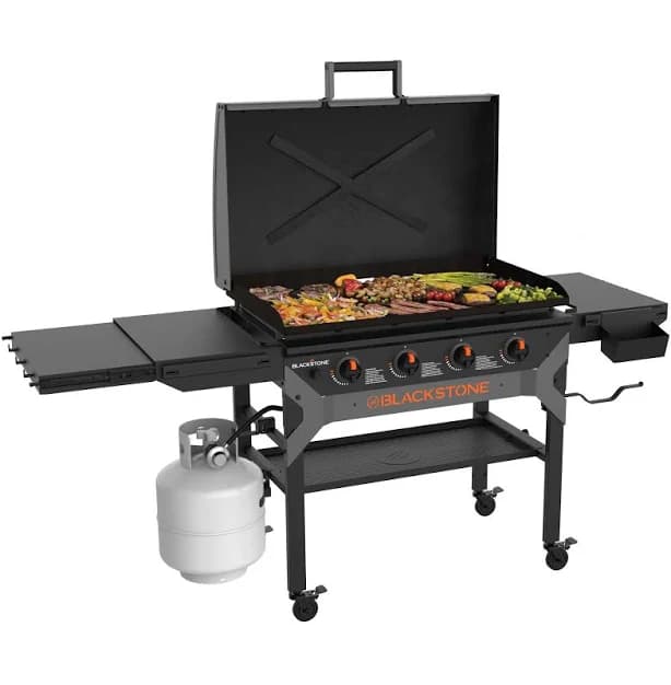 Blackstone Iron Forged 4-Burner Propane Outdoor Griddle with Hood